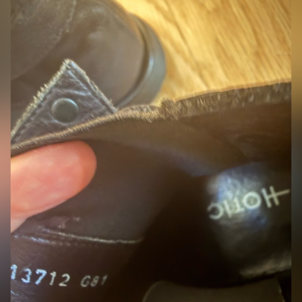 Hotiç Real Black Leather Ankle Boots, Size 44 - Picture 6 of 7